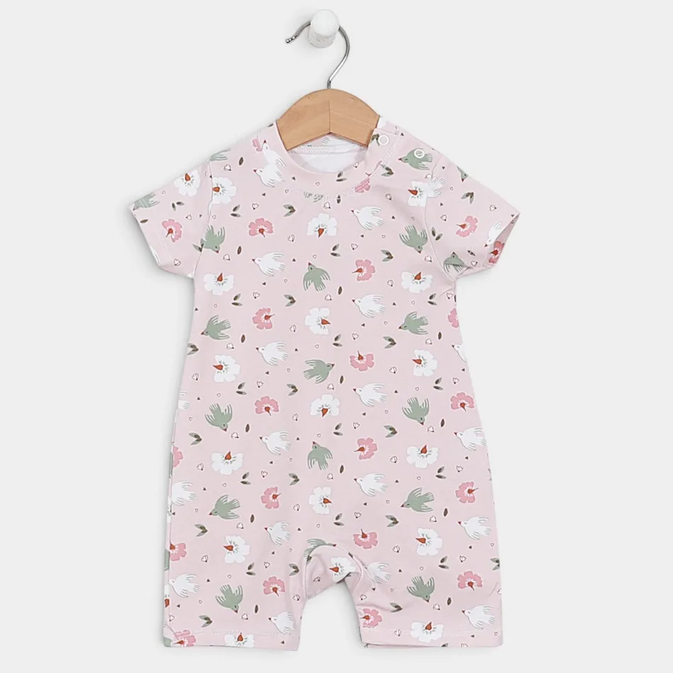 Pagliaccetto Neonato "Uccelli Rosa" Pagliaccetto Neonato "Uccelli Rosa"